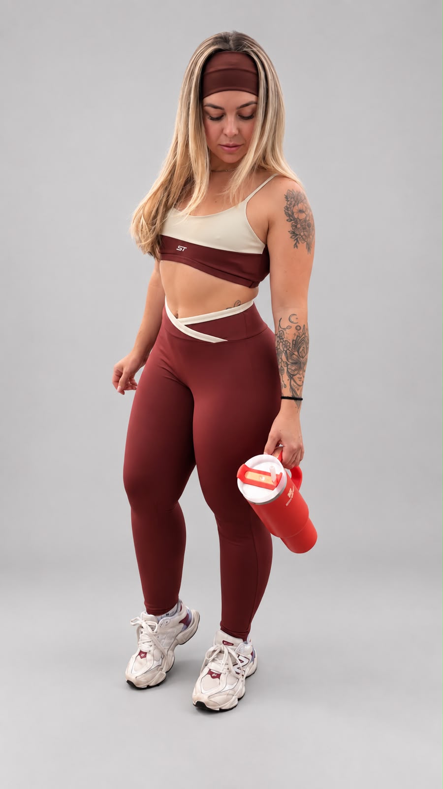 Conjunto Erica (Top + Calça Legging) - Brown Sugar